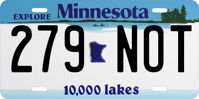 MN license plate 279NOT