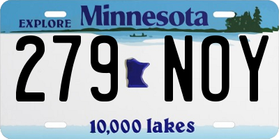 MN license plate 279NOY