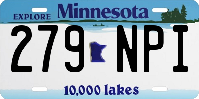 MN license plate 279NPI