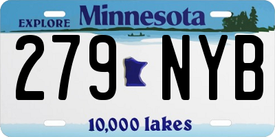 MN license plate 279NYB