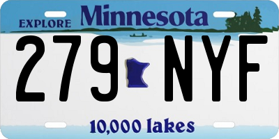 MN license plate 279NYF