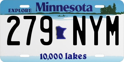 MN license plate 279NYM