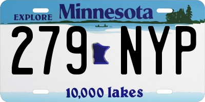 MN license plate 279NYP