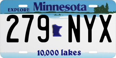 MN license plate 279NYX