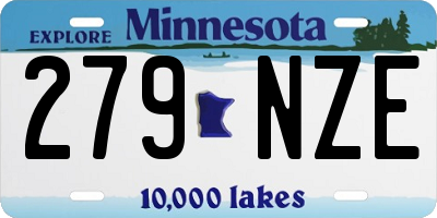 MN license plate 279NZE