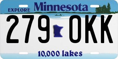 MN license plate 279OKK