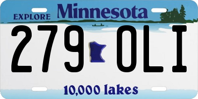 MN license plate 279OLI