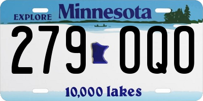 MN license plate 279OQO