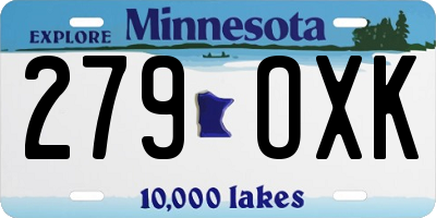 MN license plate 279OXK