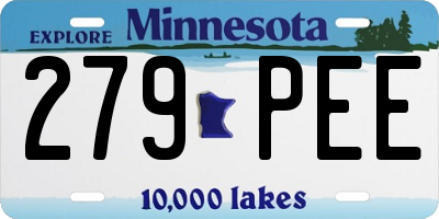 MN license plate 279PEE