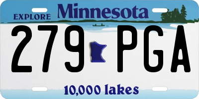 MN license plate 279PGA