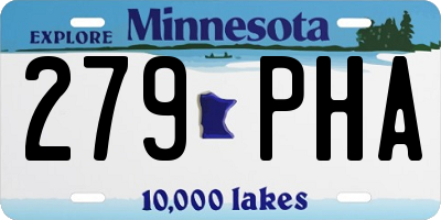 MN license plate 279PHA