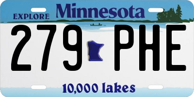 MN license plate 279PHE