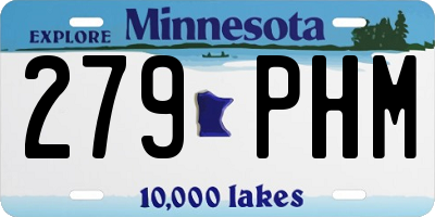 MN license plate 279PHM