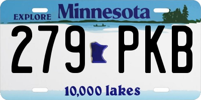 MN license plate 279PKB