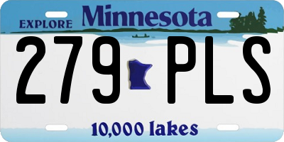 MN license plate 279PLS