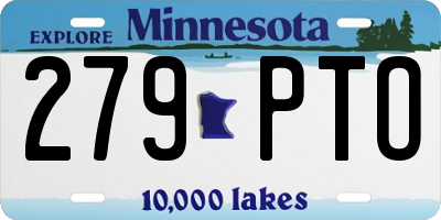 MN license plate 279PTO