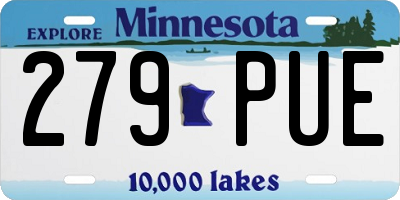 MN license plate 279PUE