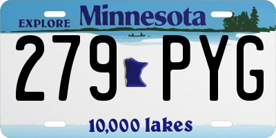 MN license plate 279PYG