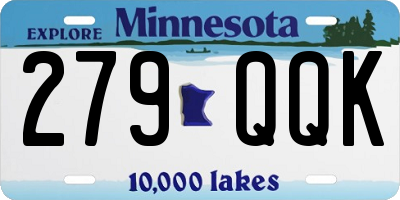 MN license plate 279QQK