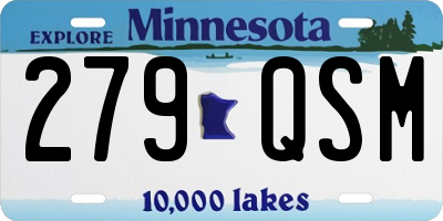 MN license plate 279QSM