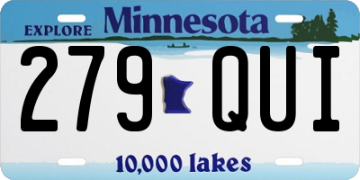 MN license plate 279QUI
