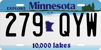 MN license plate 279QYW