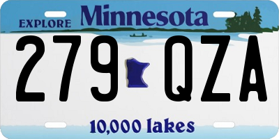 MN license plate 279QZA