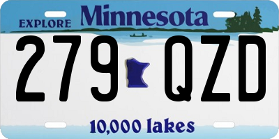 MN license plate 279QZD