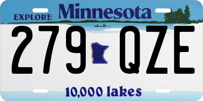MN license plate 279QZE