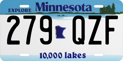 MN license plate 279QZF