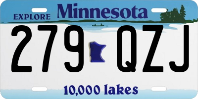 MN license plate 279QZJ