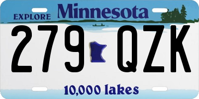 MN license plate 279QZK