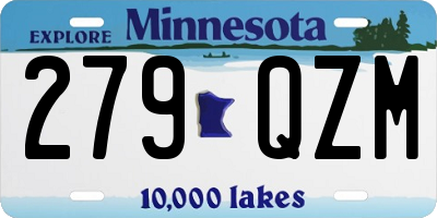 MN license plate 279QZM