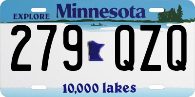 MN license plate 279QZQ