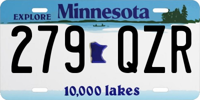 MN license plate 279QZR
