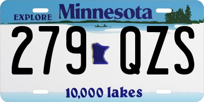 MN license plate 279QZS