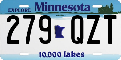 MN license plate 279QZT