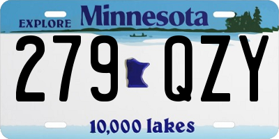 MN license plate 279QZY