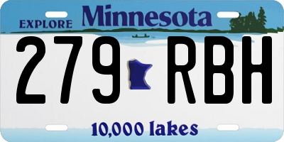MN license plate 279RBH