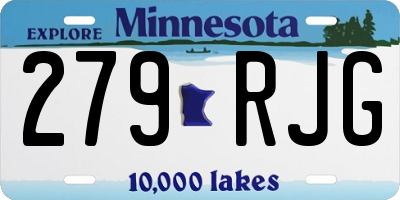 MN license plate 279RJG