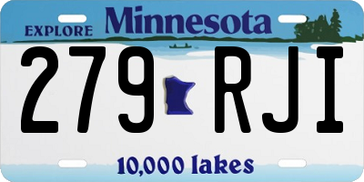MN license plate 279RJI
