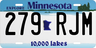 MN license plate 279RJM