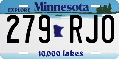MN license plate 279RJO