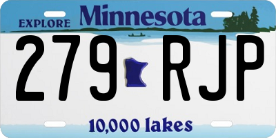 MN license plate 279RJP
