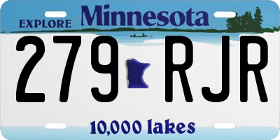 MN license plate 279RJR