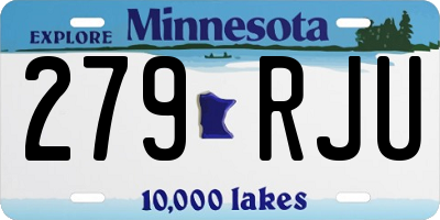 MN license plate 279RJU