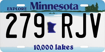MN license plate 279RJV