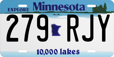 MN license plate 279RJY