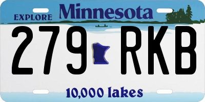 MN license plate 279RKB